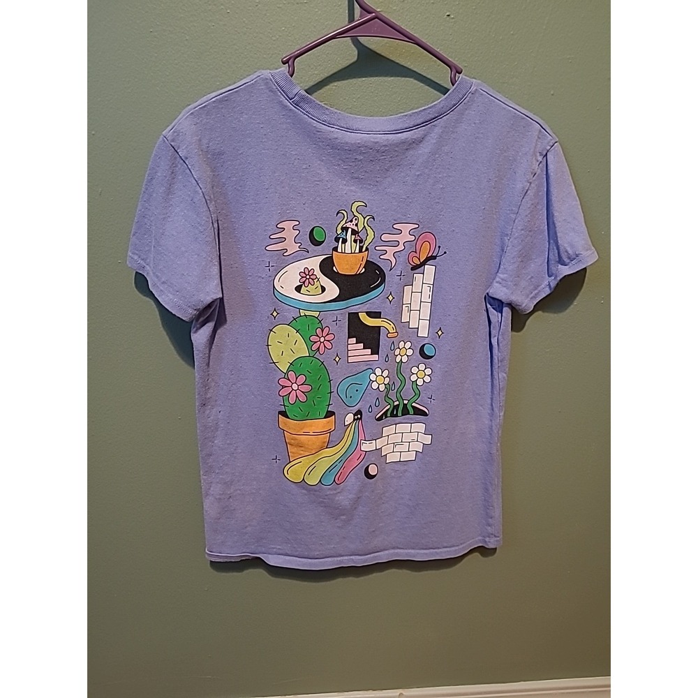 ALAB Mushroom Yinyang Flowers Colorful Tshirt Women's XS‎